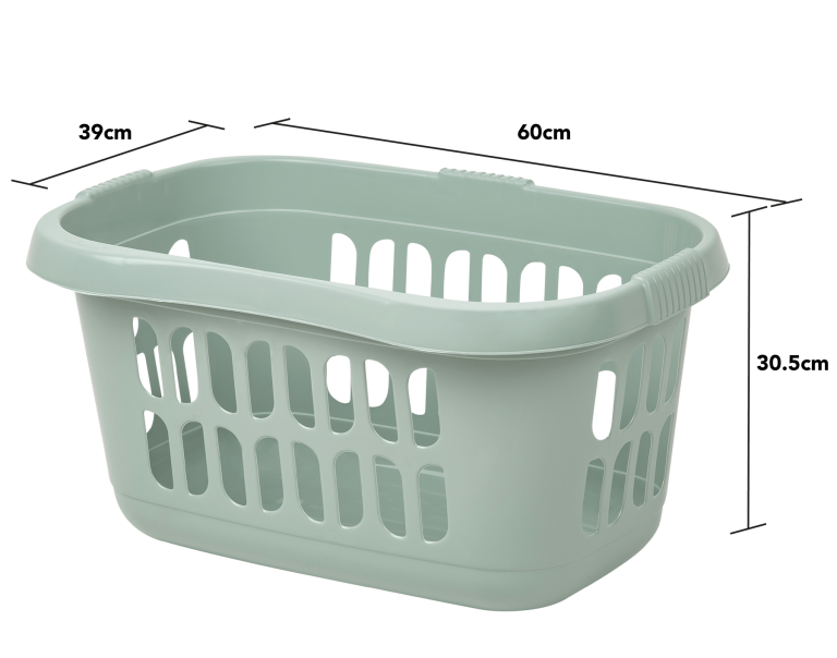 Wham Casa Hipster Vaskikurv 59x39x30cm, Silver Sage