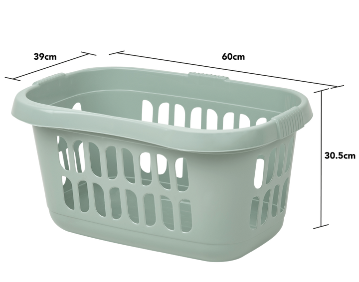 Wham Casa Hipster Vaskikurv 59x39x30cm, Silver Sage