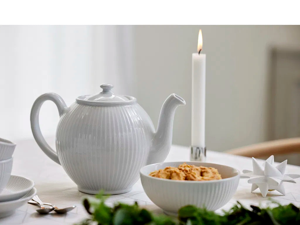 Pillivuyt Plissé Skál 14 cm 50 cl Hvid