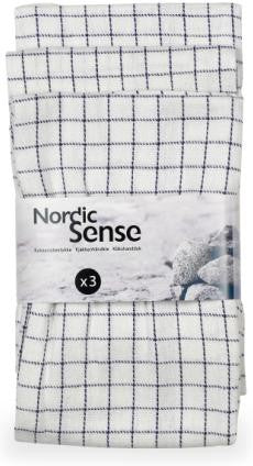 Nordic sense viskustykkir 3 stk blá