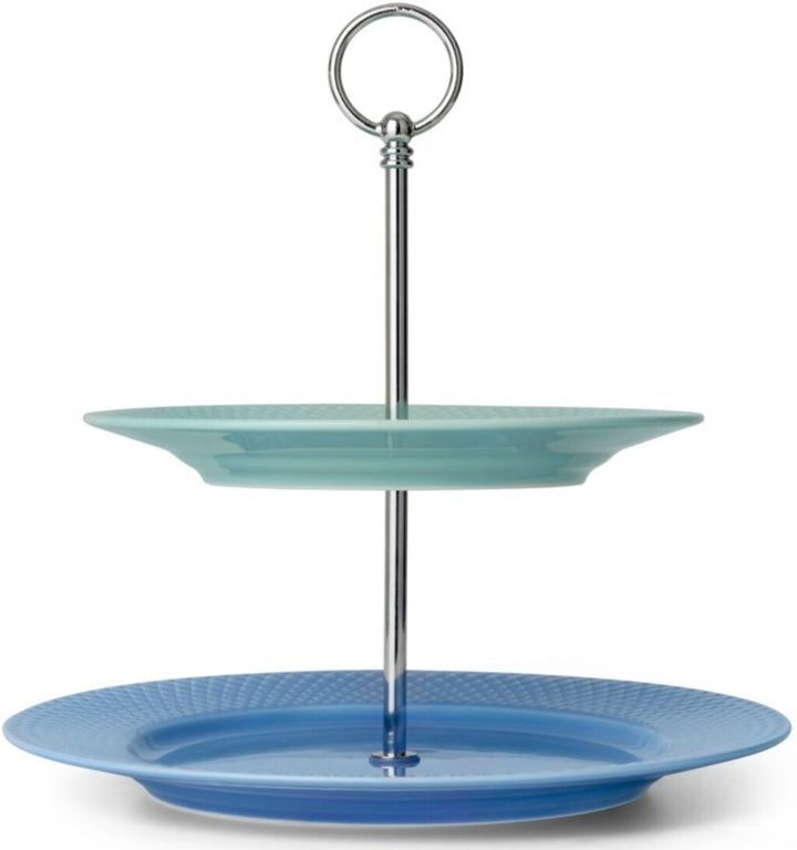 Lyngby rhombe etagefat blátt/aqua