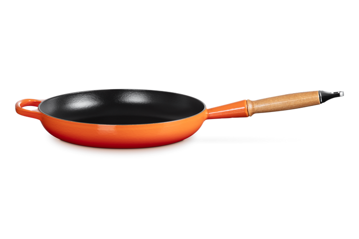 Le Creuset panna v/træhonk 28cm Volcanic