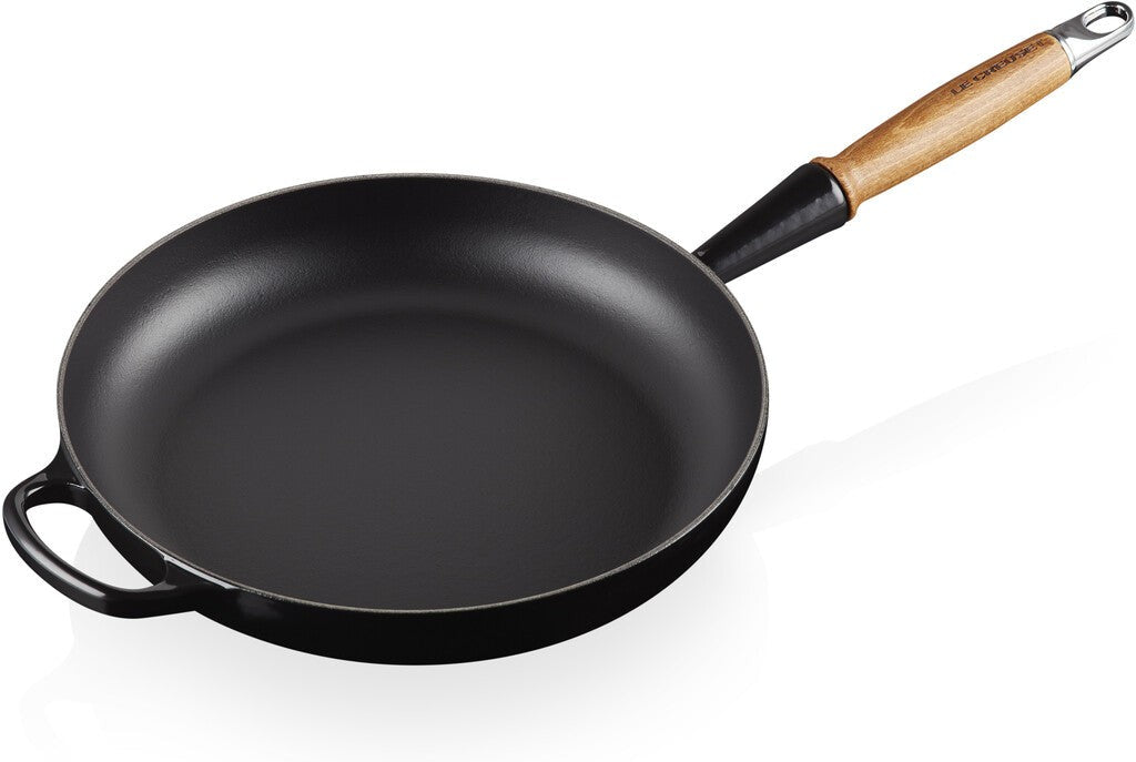 Le Creuset Panna v/ Træsk 28cm Black