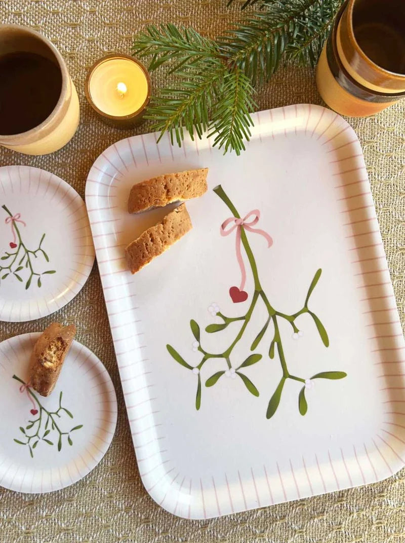 Visse Vasse bakki 20x27cm Mistletoe