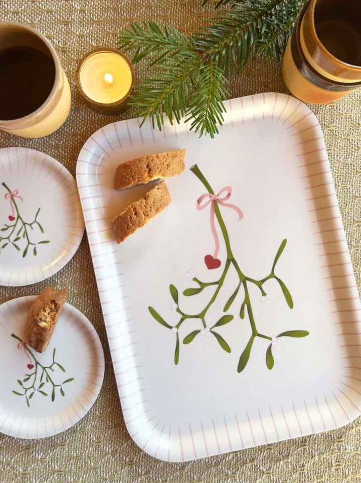 Visse Vasse bakki 20x27cm Mistletoe