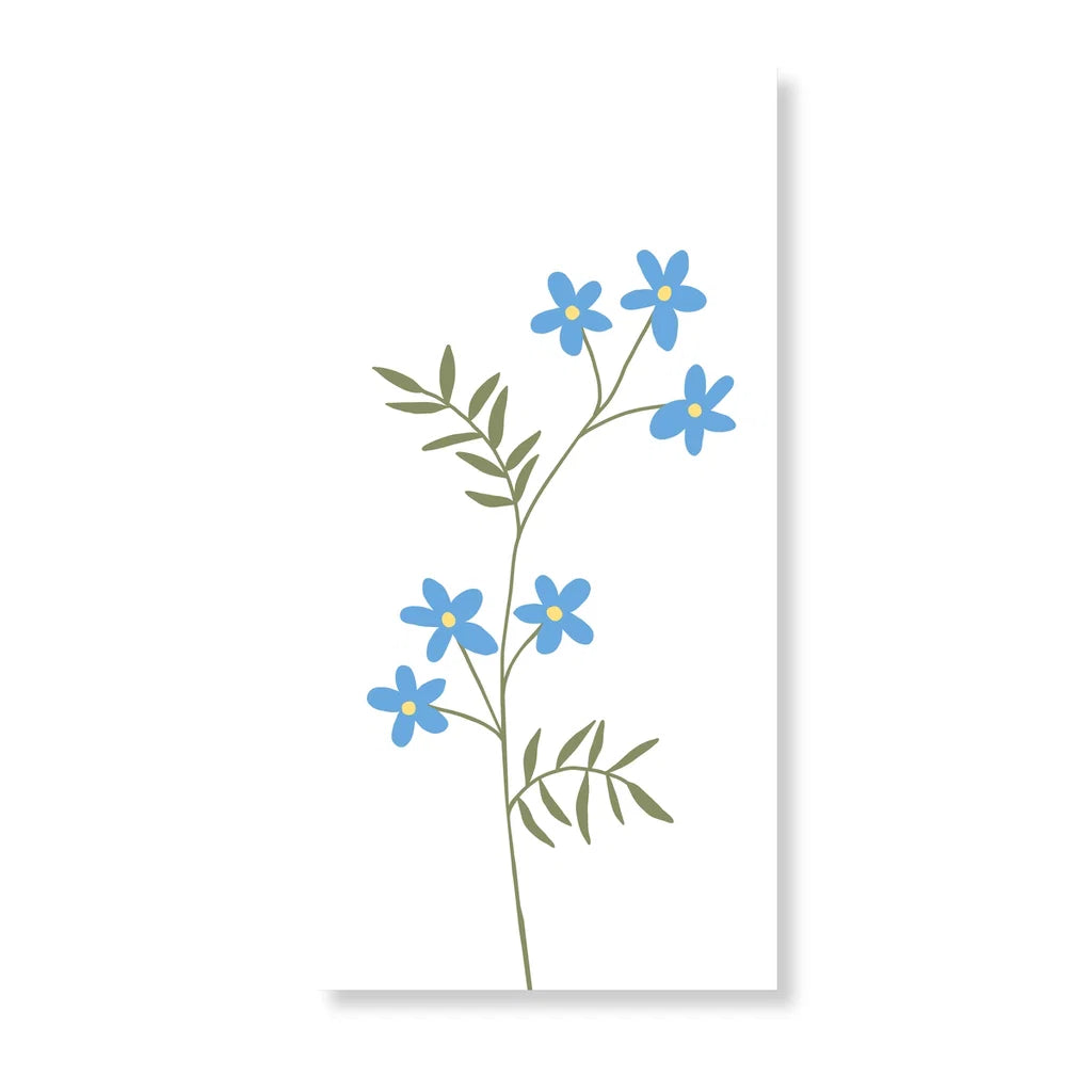 sp serviettar v/ bláum blomstrum