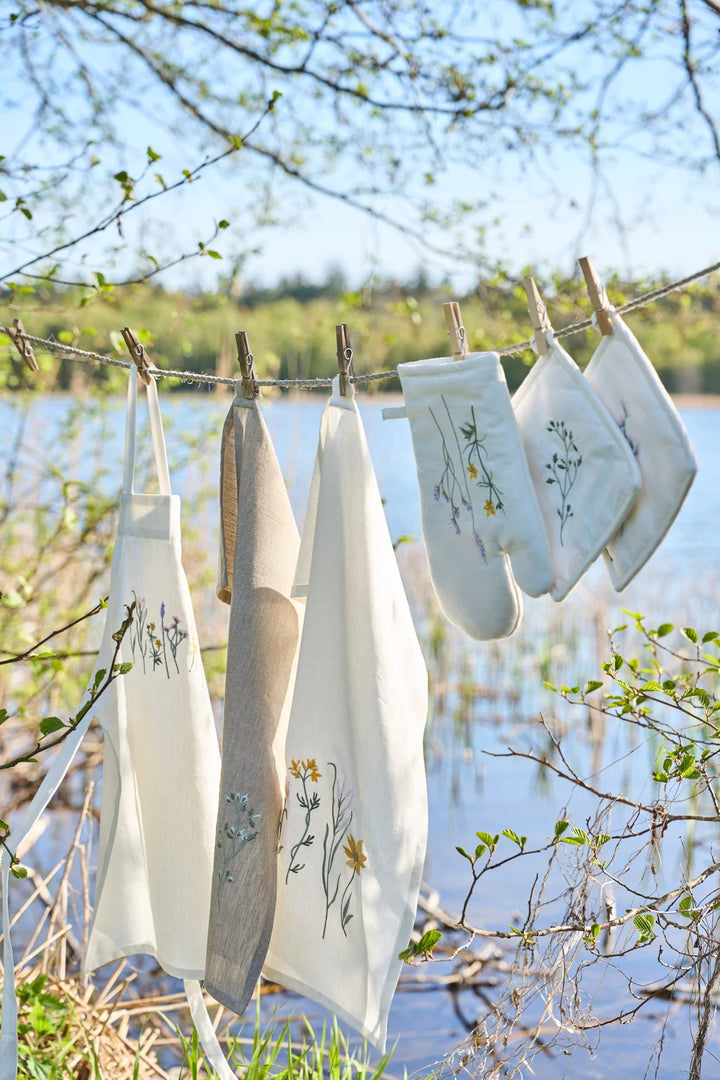 sp viskistykki hvítt v/blomstrum