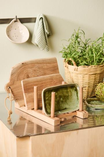 Ib bakki porcelen rustic mosgrøn