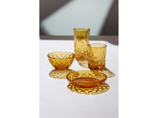 Lyngby Glas assiet 4stk amber