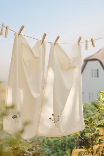 Ib viskustykki flora v/bláa blomstur