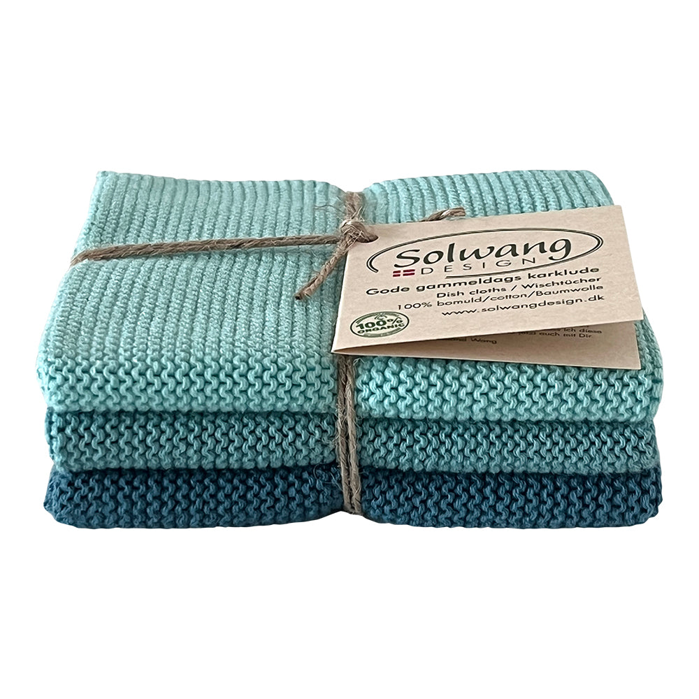 Solvang lappar 3 stk lys azur kombi