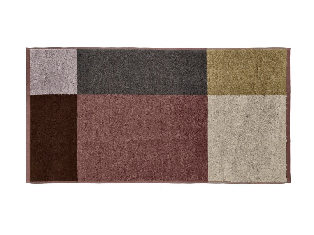 Sødahl handklaði 50x100cm colour block rosewood