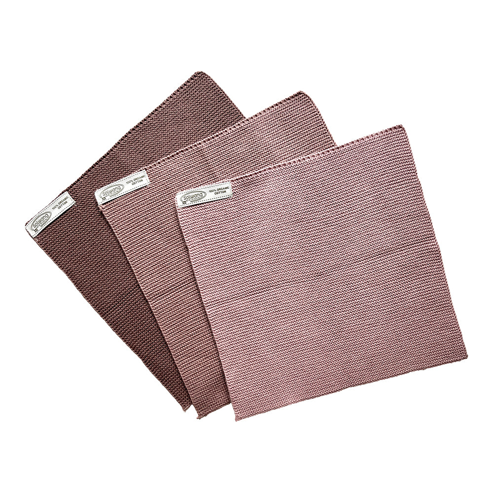 Solvang lappar 3 stk støvet rosa kombi