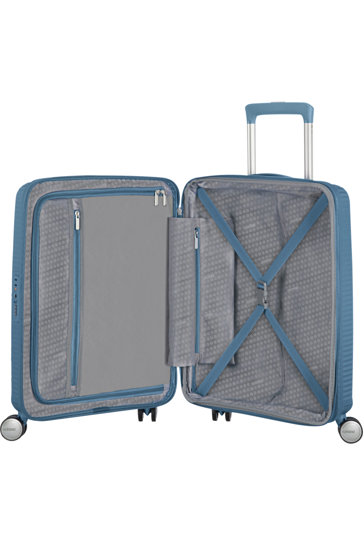American Tourister Soundbox kuffert 55cm stone blue