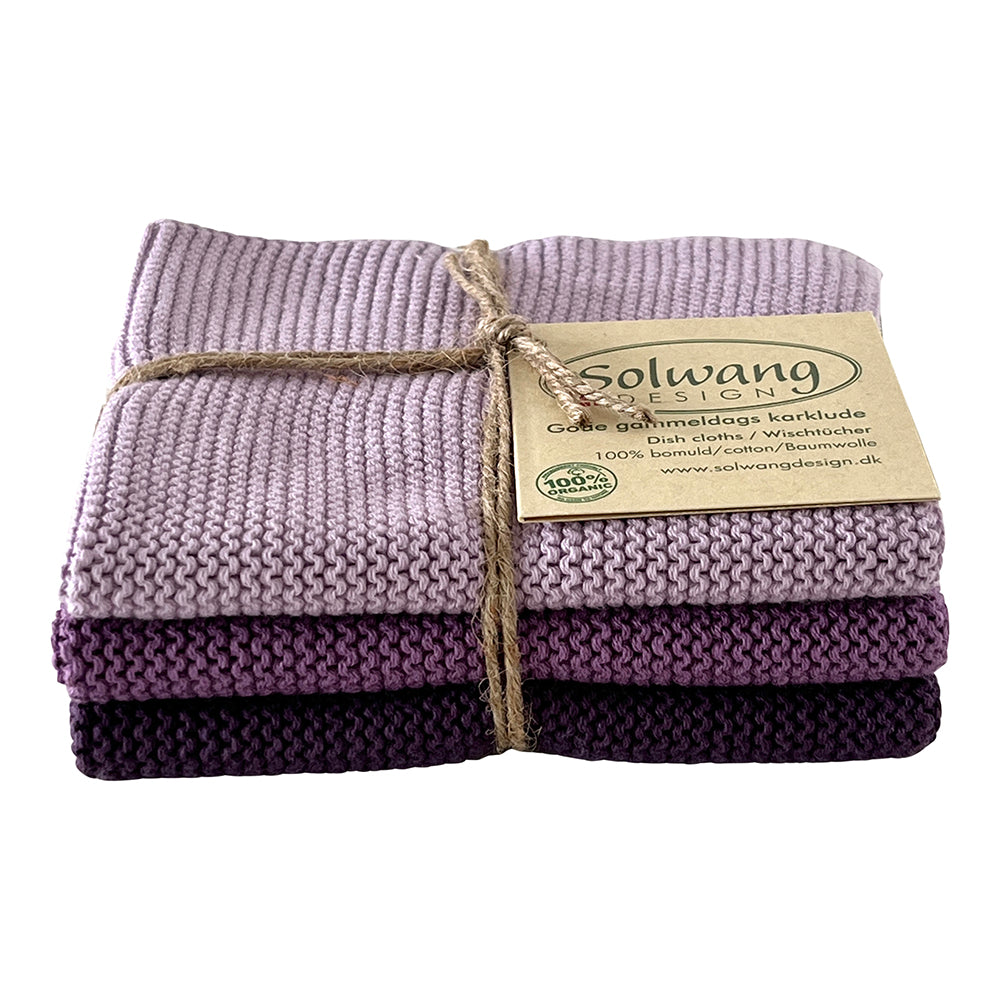 Solvang lappar 3 stk lilla kombi