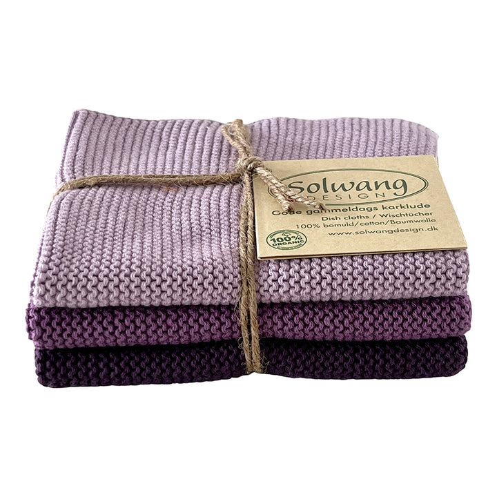 Solvang lappar 3 stk lilla kombi