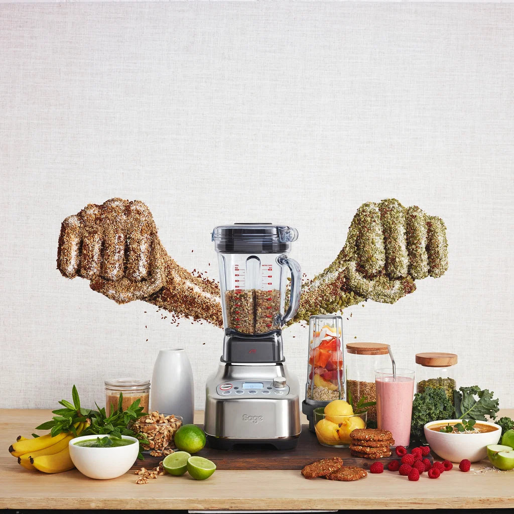 Sage Super Q Blender Brushed Steel