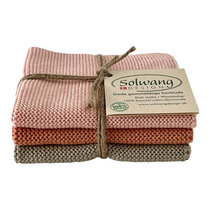 Solvang lappar 3 stk oliven/aprikos kombi