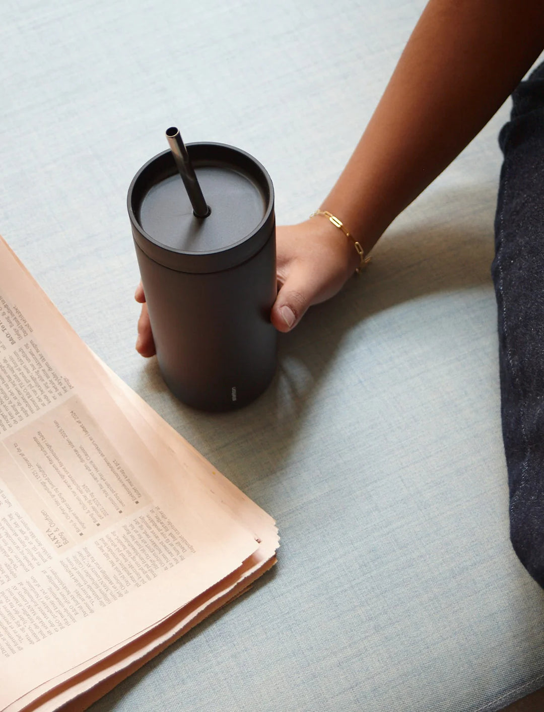 Stelton to go termokoppur við súgvirør 0,4 ltr. black