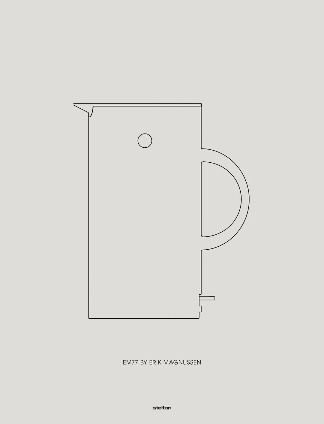stelton EM ketil 1,5 ltr. ljósagráur