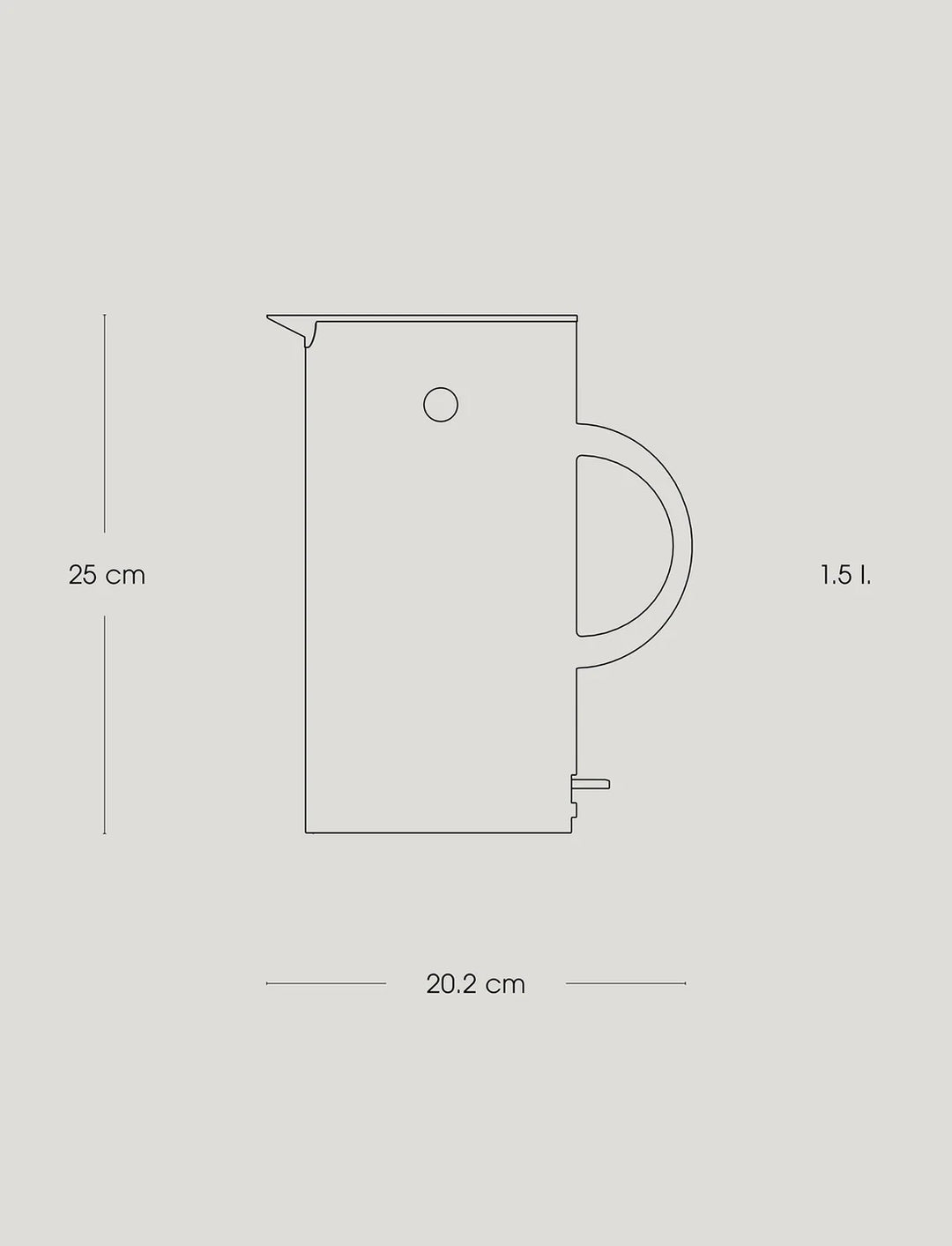 stelton EM ketil 1,5 ltr. ljósagráur