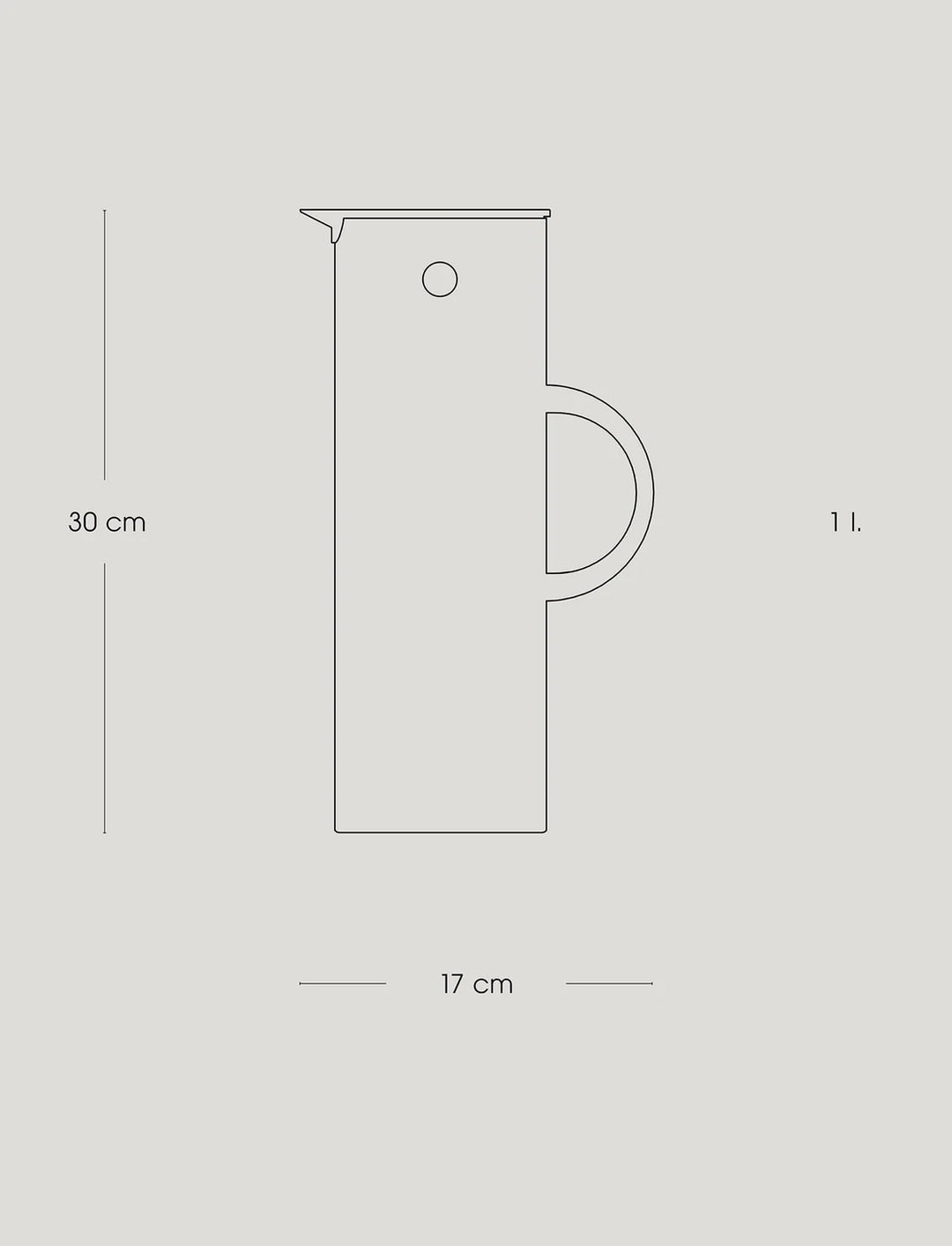 Stelton EM termokanna cherry red 1 ltr.