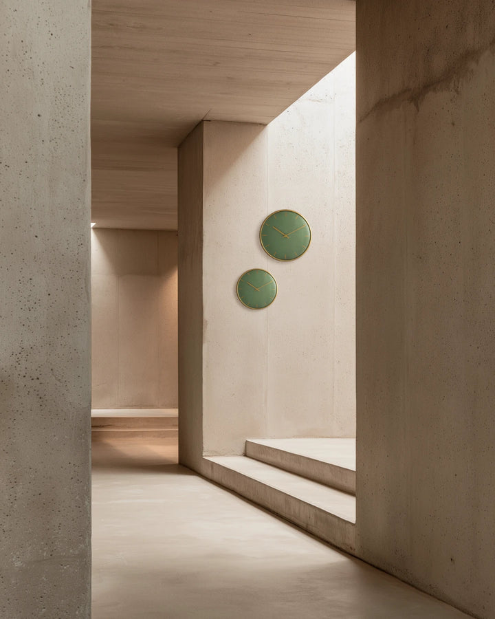 Arne Jacobsen klokka grøn ø 21cm