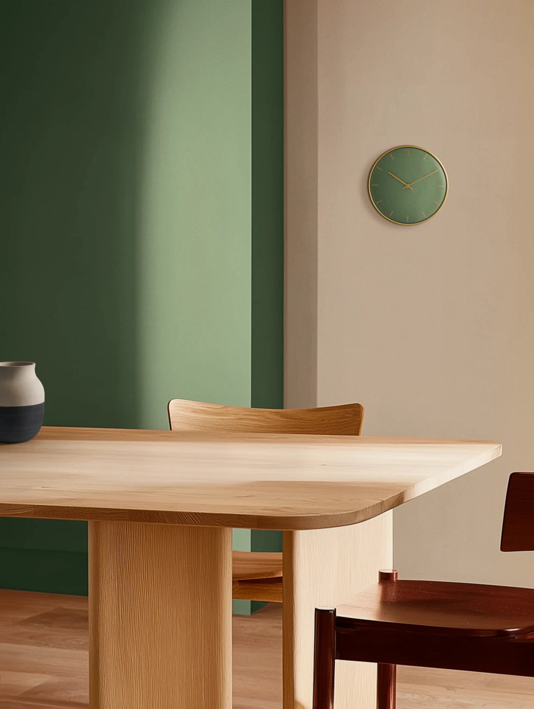 Arne Jacobsen klokka grøn ø 21cm