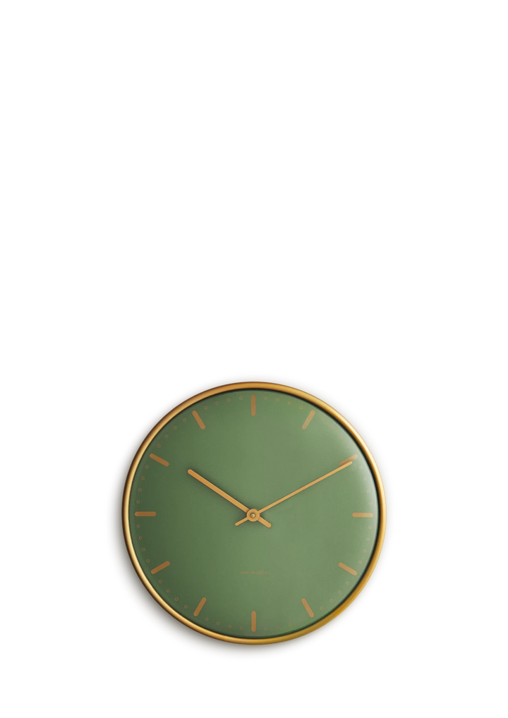 Arne Jacobsen klokka grøn ø 21cm