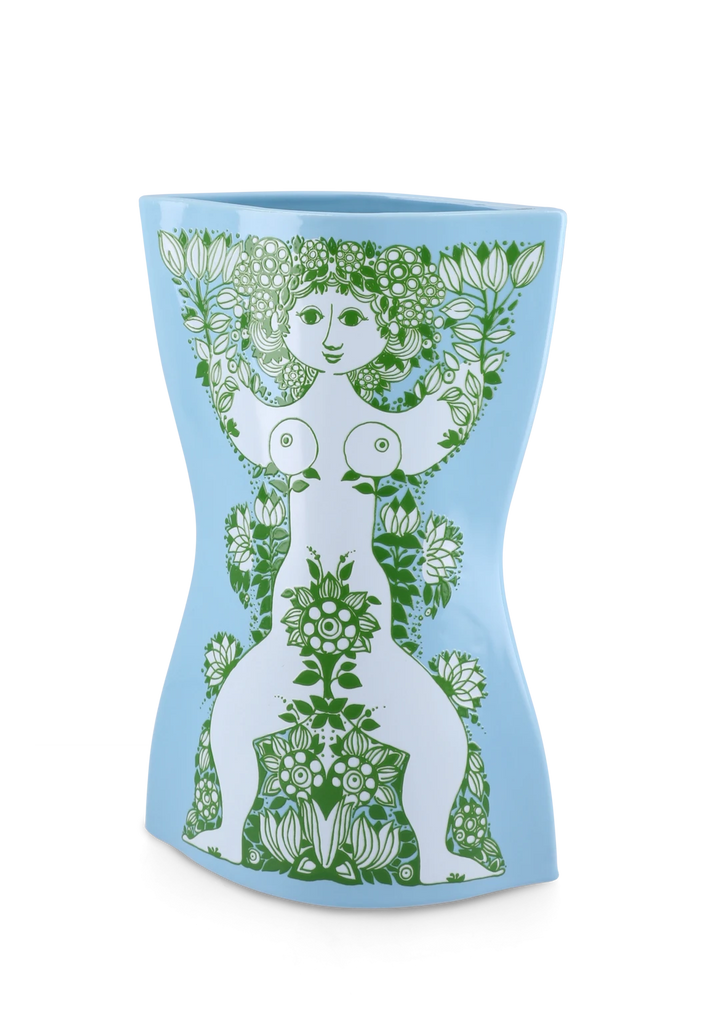 Bjørn Wiinblad Nina vasi 28,5cm grønur