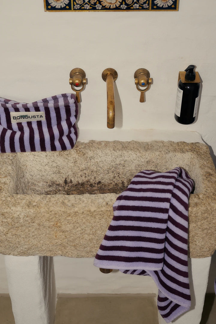 Bongusta toilettaska wine and lavener blue