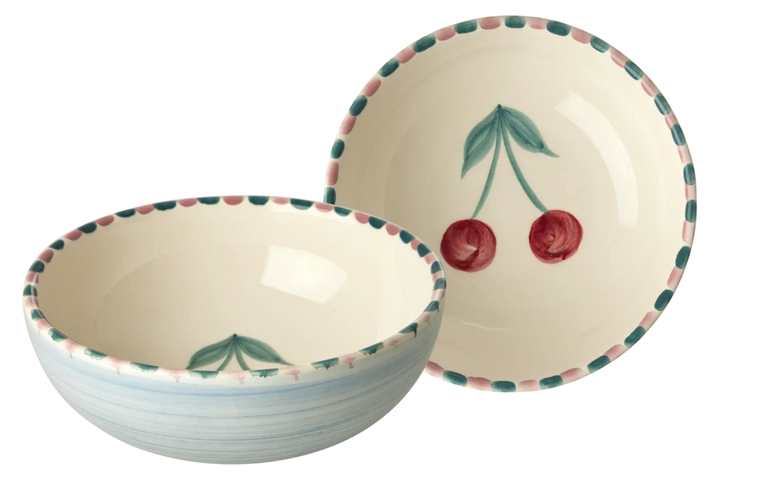 Rice Ceramic Bowl Cherry Blue 350ml