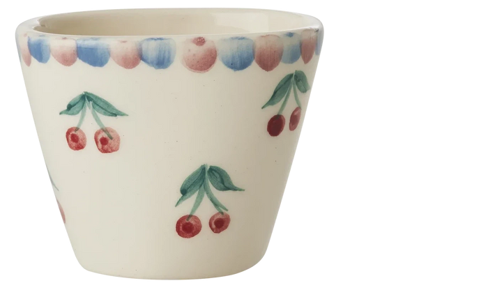 Rice Ceramic Oval Espresso Cup Cherries 70ml