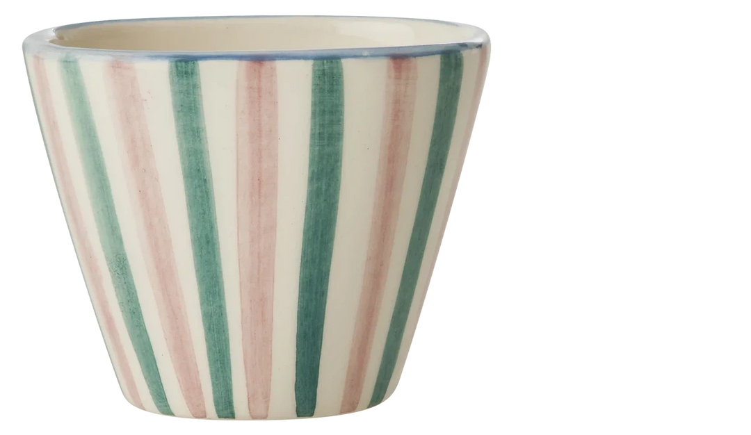 Rice Ceramic Oval Espresso Cup Stripes 70ml