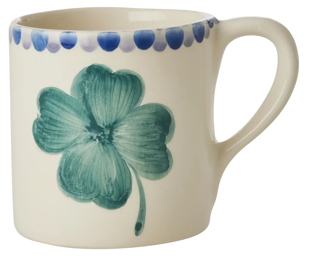 Rice Ceramic Mug Good Luck Clover 420ml