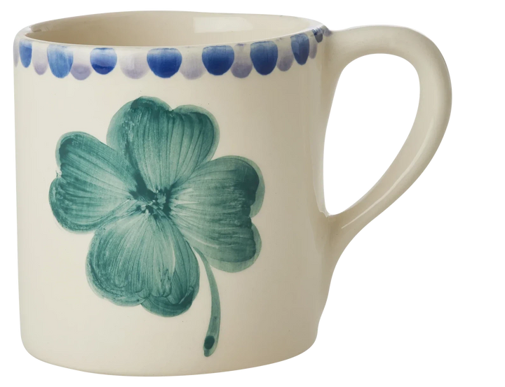 Rice Ceramic Mug Good Luck Clover 420ml