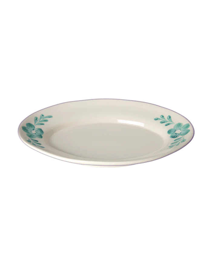 Rice ovalt serveringsfat green flower vine 35x27cm