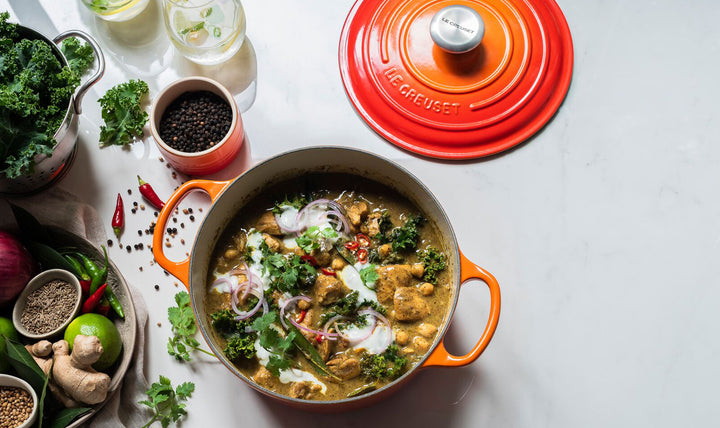 Le Creuset wok v/glas lok 36cm Volcanic