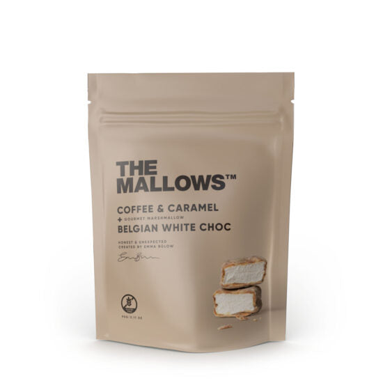 Mallows coffee & caramel white choc