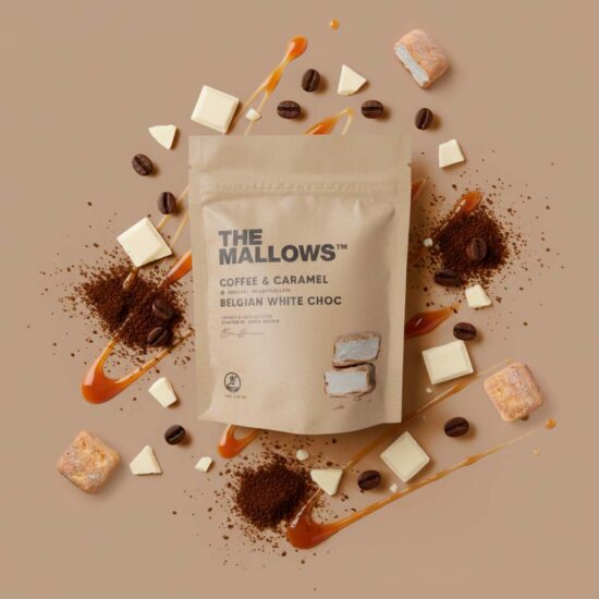 Mallows coffee & caramel white choc