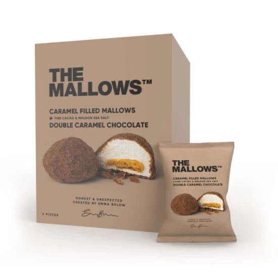 Mallows caramel filled double caramel choc 5stk