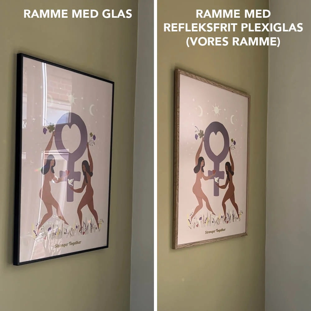 Visse vasse ramma eik 50x50cm