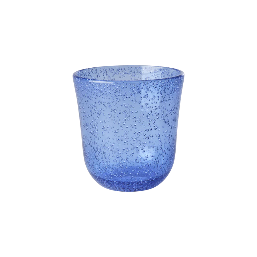 Rice plastik glas myrkablátt við boblum