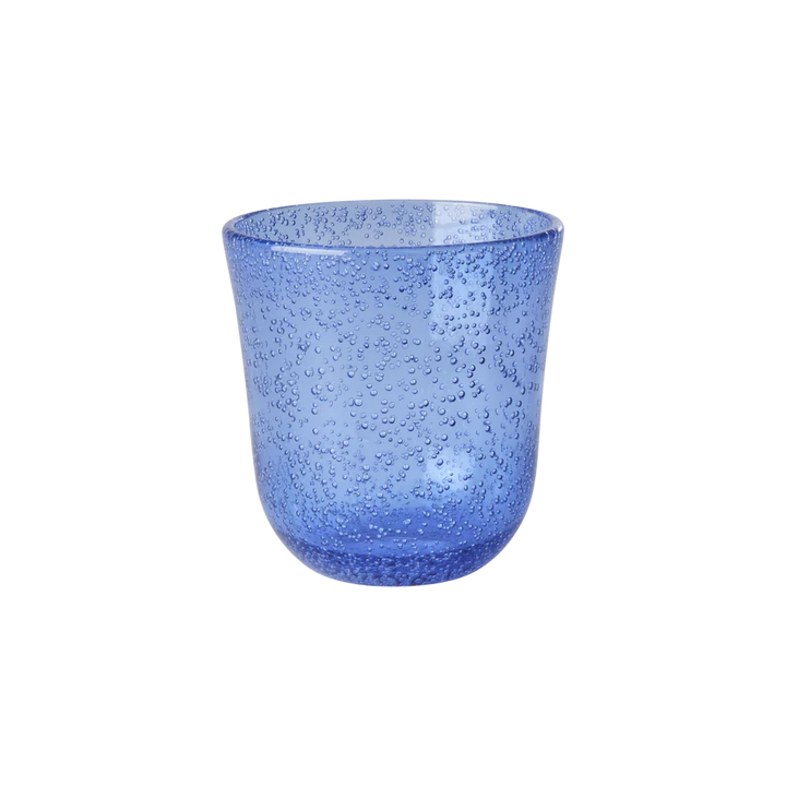 Rice plastik glas myrkablátt við boblum