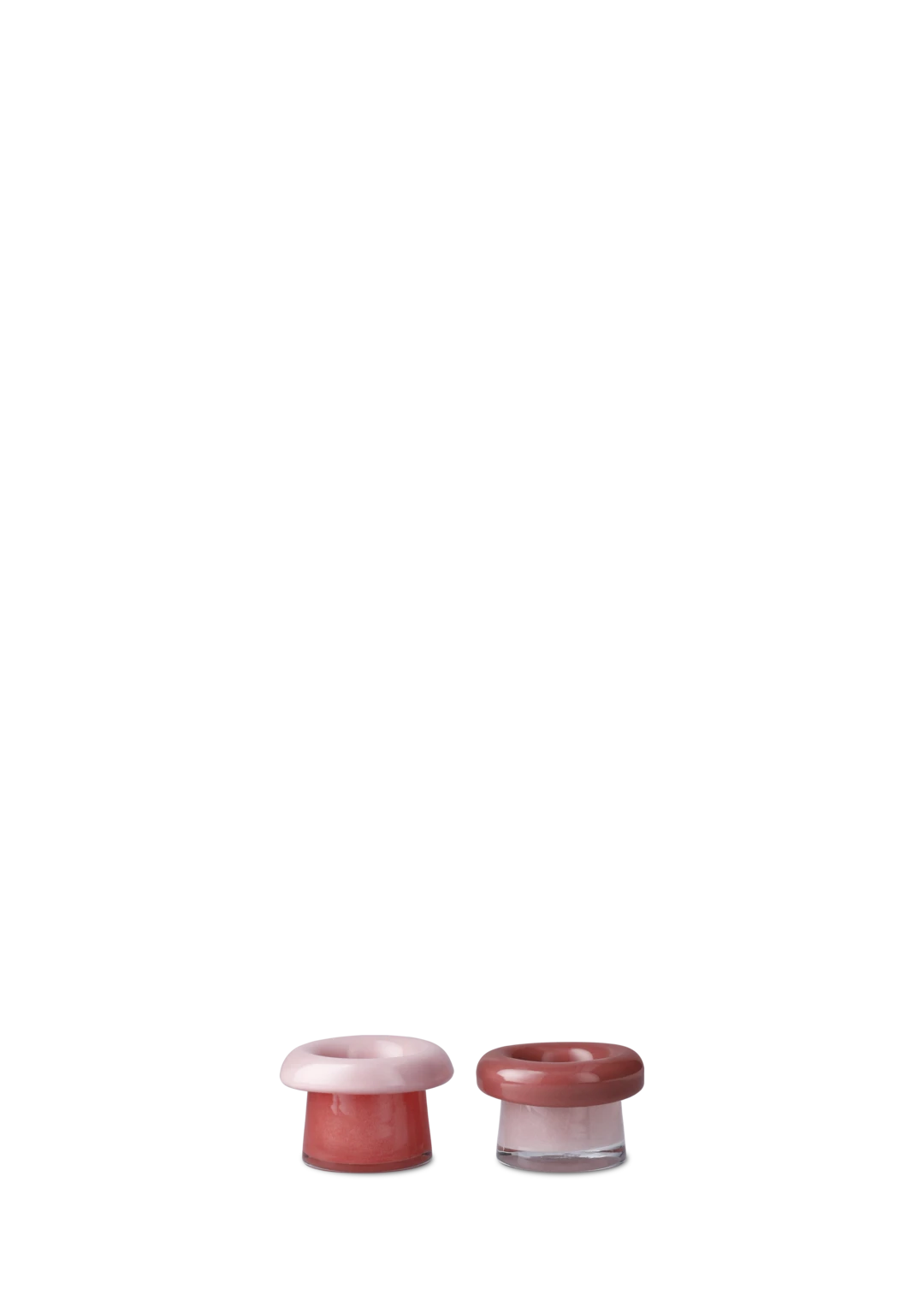 Holmegaard Soma fýrfatsstakar rosa/terracotta 7,5cm