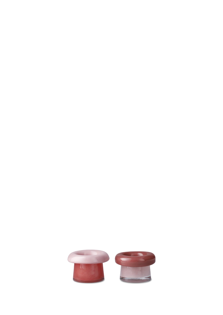 Holmegaard Soma fýrfatsstakar rosa/terracotta 7,5cm