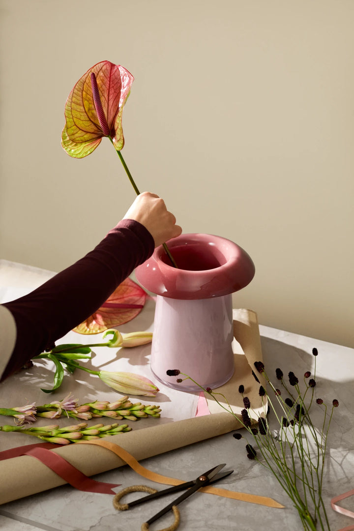 Holmegaard Soma vasi rosa/terrracotta 22,5cm