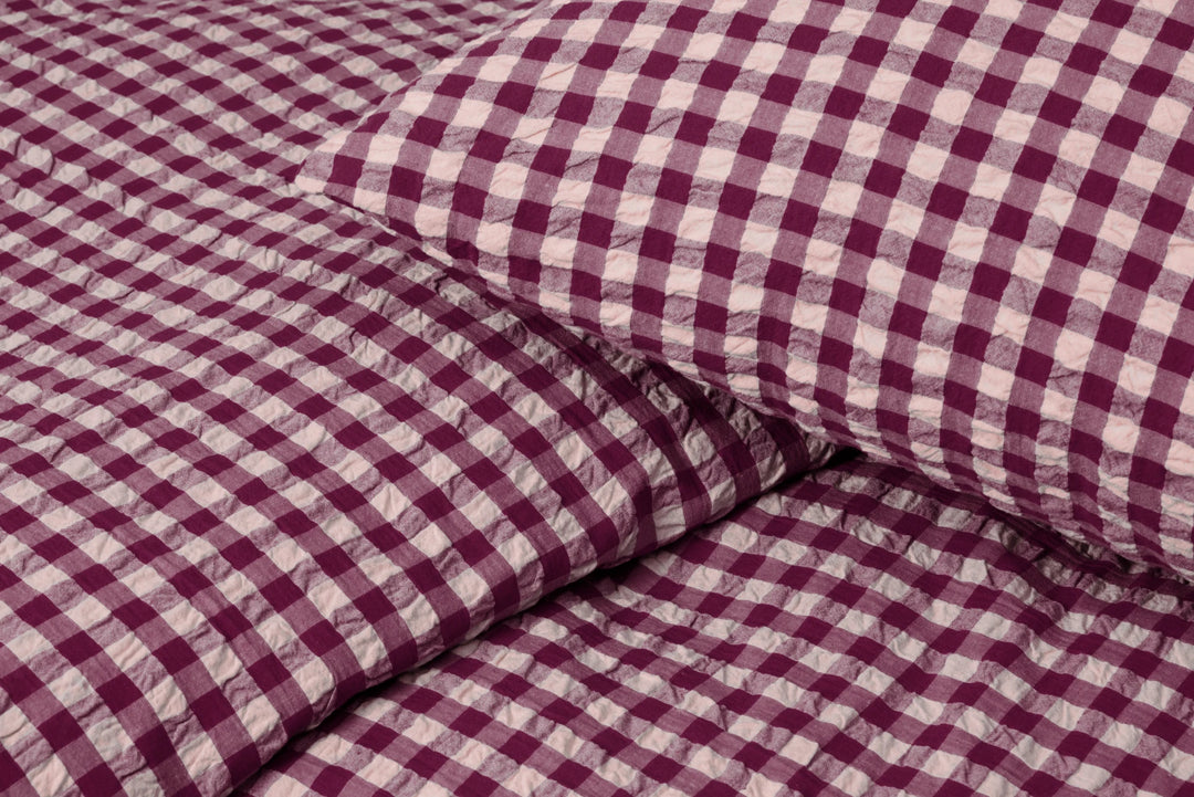 Juna Bæk og bølge seingjarsett grønt/rosa 200x220cm