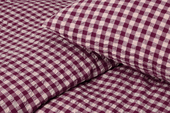 Juna Bæk og bølge seingjarsett grønt/rosa 200x220cm