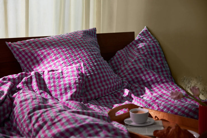 Juna  Bæg&Bølge 140x200 cm Rosa, Fuchsia/Mint